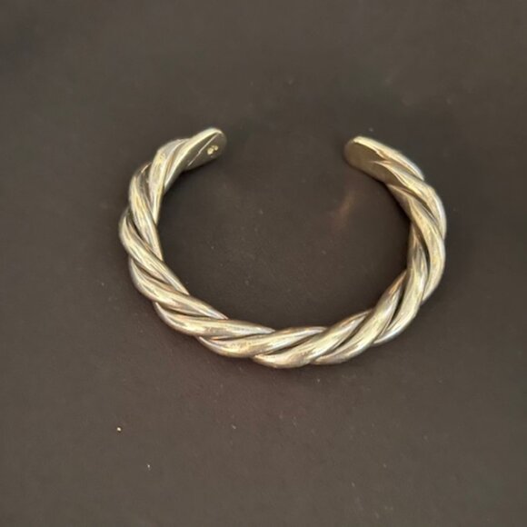 Twisted Sterling Silver Cuff Bracelet by Silpada Designs - Picture 1 of 2